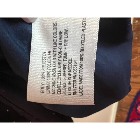 Blue White Swiss Dot Sheer Casual Dress Womens Small A New Day basic - Picture 3 of 4